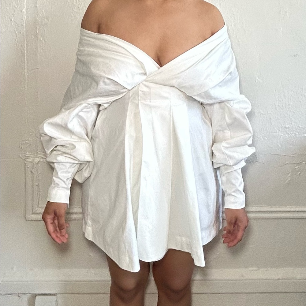 House of CB Buffy Sleeve Off Shoulder Dress - Small